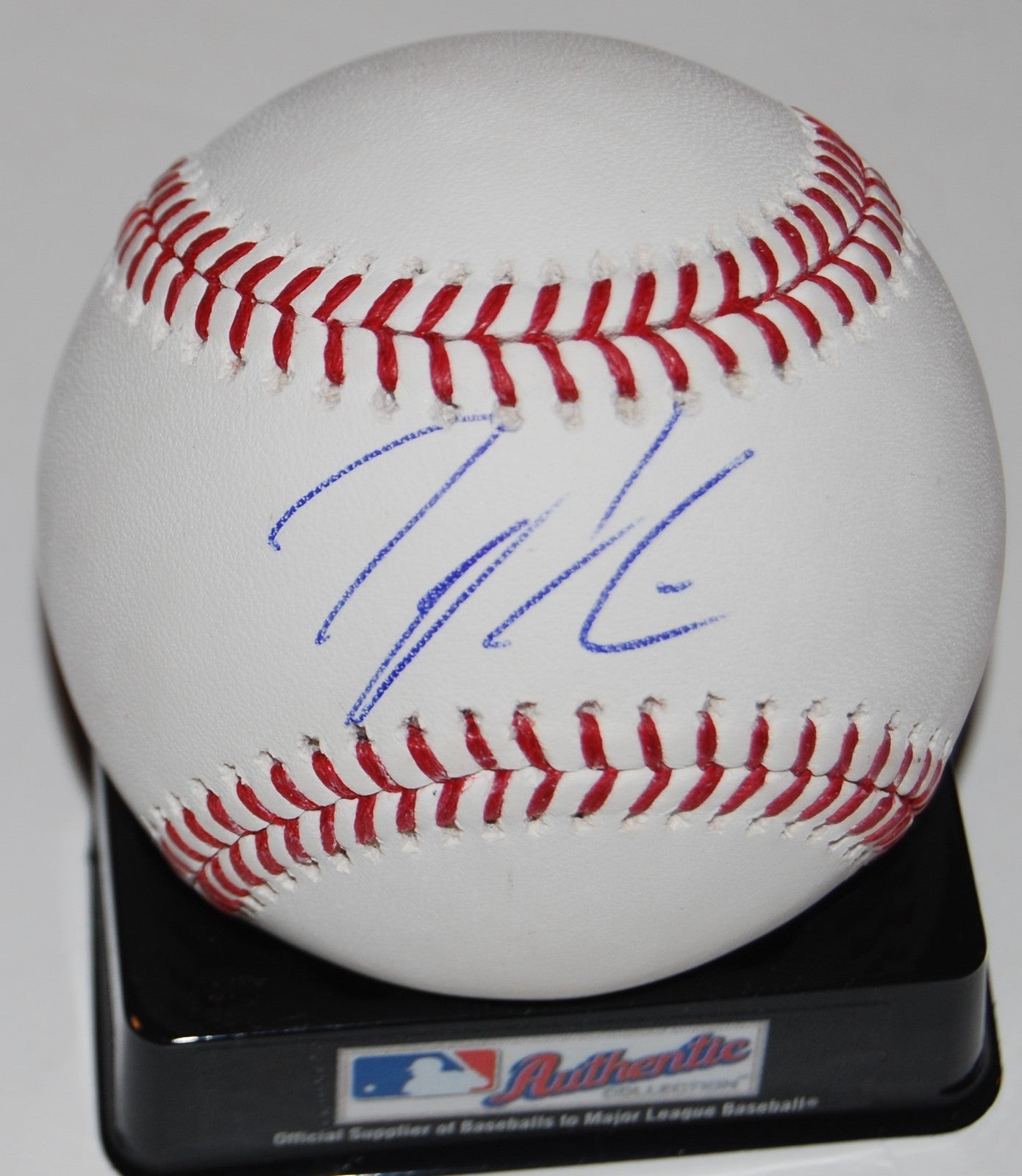 TYLER NEVIN signed OML Major League baseball (COLROADO ROCKIES) W/COA