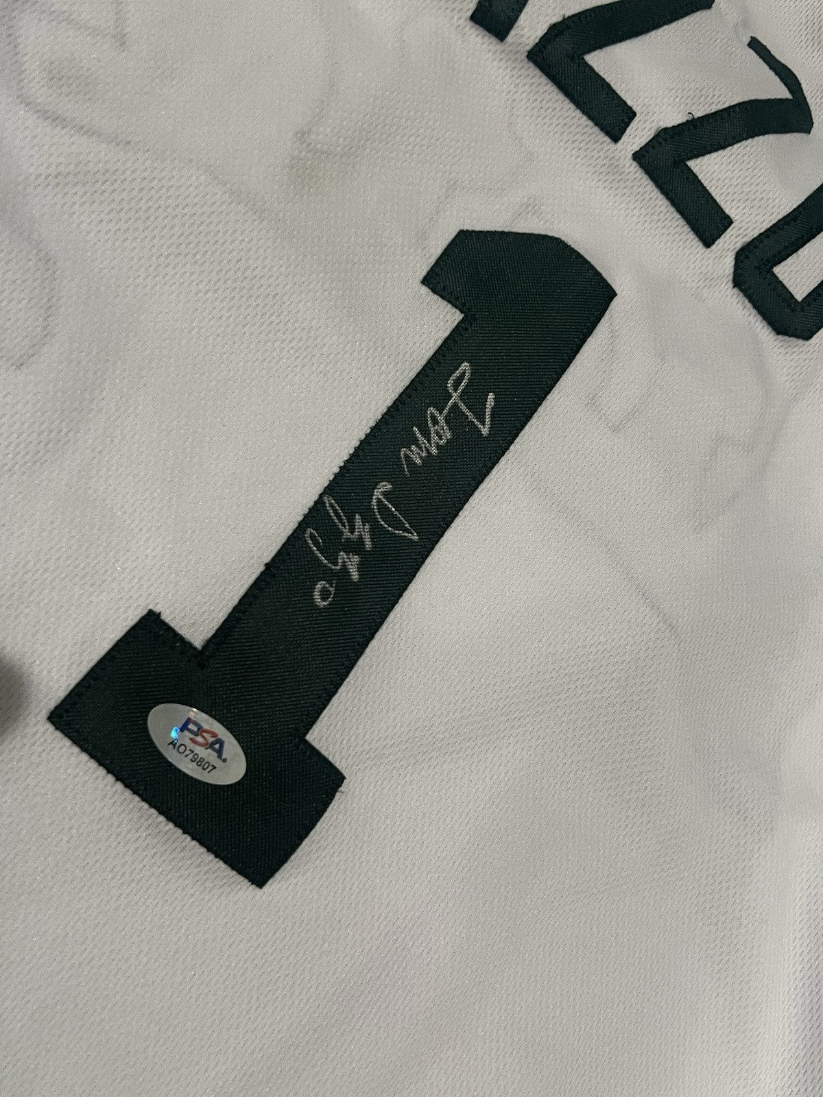 TOM IZZO signed (MICHIGAN STATE SPARTANS) #1 basketball jersey PSA/DNA AO79807