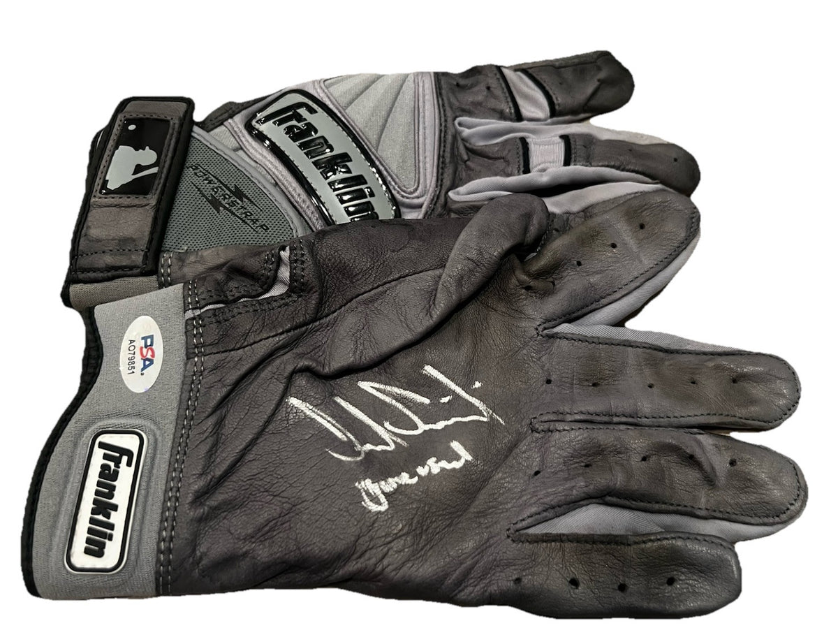 JACK SUWINSKI signed PITTSBURGH PIRATES Game Used Batting Gloves PSA/DNA AO79851