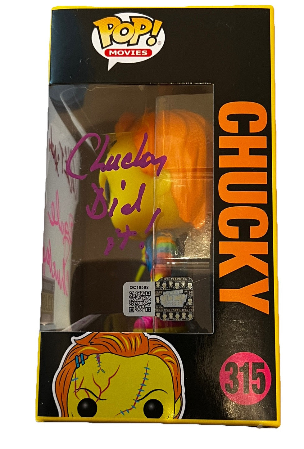 ALEX VINCENT & ED GALE Signed (CHILDS PLAY) Funko Pop #315 OC COA OC16508